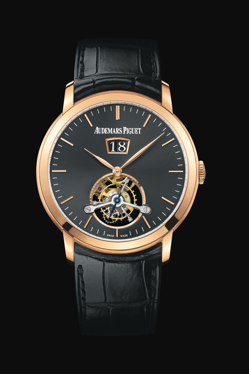 Audemars Piguet Jules Audemars Large Date Tourbillon Pink Gold watch REF: 26559OR.OO.D002CR.01 - Click Image to Close